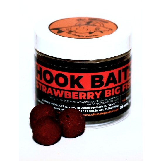 Ultimate Products Hook Baits Strawberry Big Fish 20mm